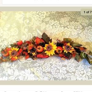 Pretty Floral Swag 27" Long Sunflowers Apple